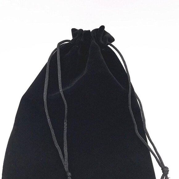 6pcs 7" X 5" Velvet Cloth Jewelry Pouches/Drawstring Bags Black - Picture 5 of 5